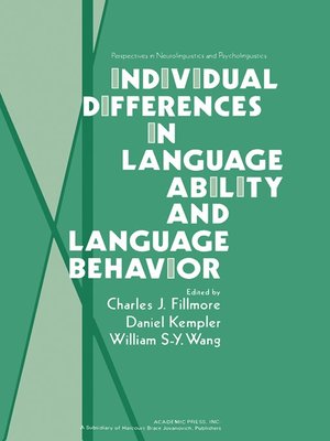 cover image of Individual Differences in Language Ability and Language Behavior
